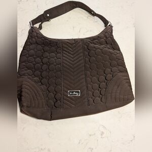 Vera Bradley Brown Quilted Shoulder Bag